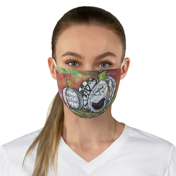 Music Pumpkin Fabric Face Mask