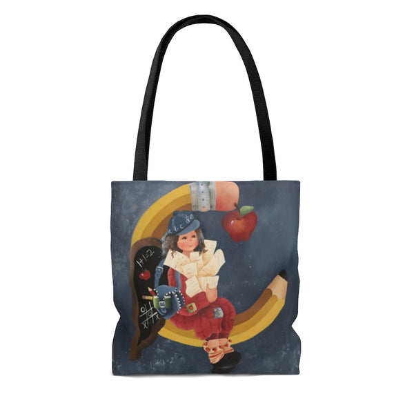Pencil Moon Tote Bag