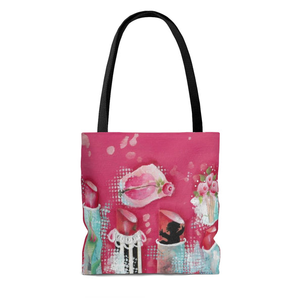 Pink Lipstick Tote Bag