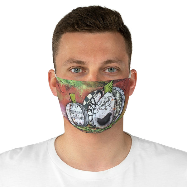 Music Pumpkin Fabric Face Mask