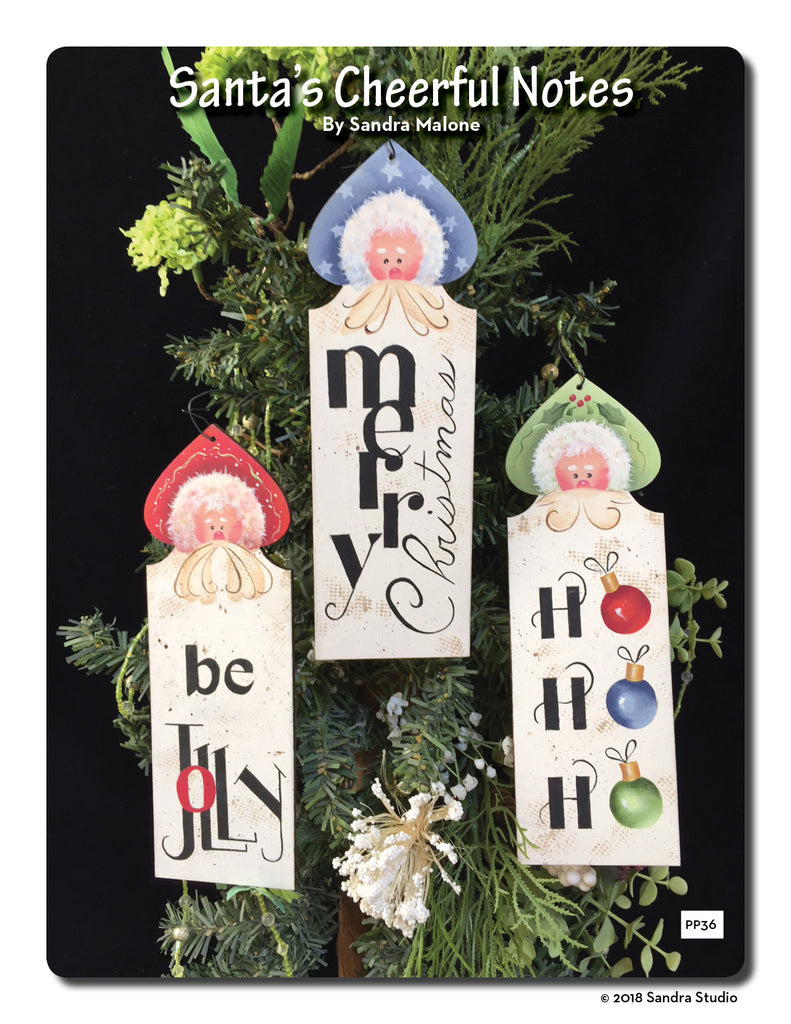 Santa's Cheerful Notes Ornaments