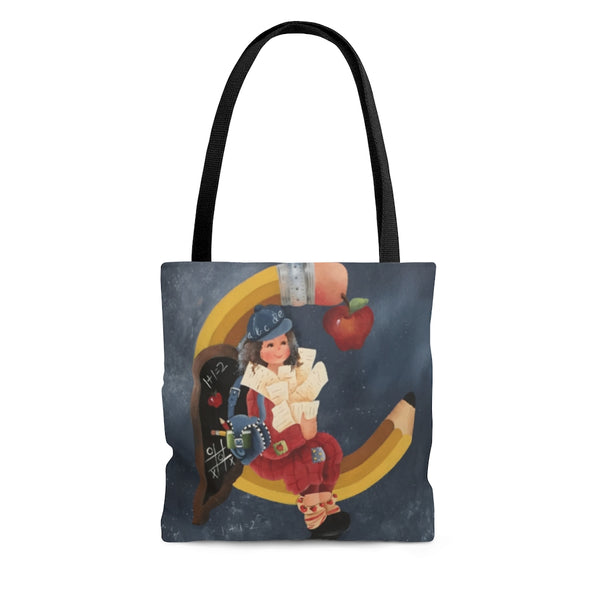 Pencil Moon Tote Bag