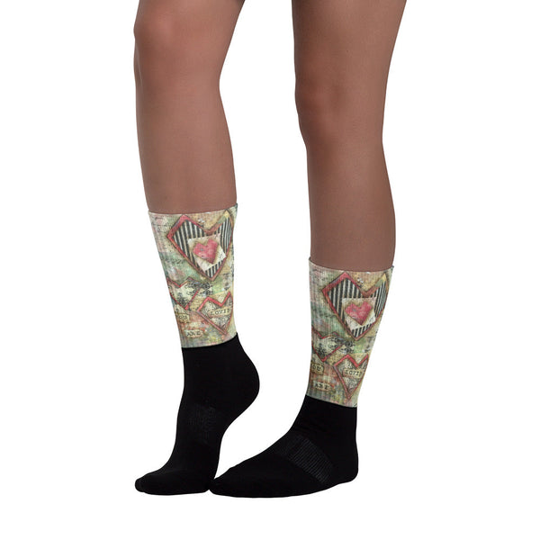 You are Loved - Black foot socks