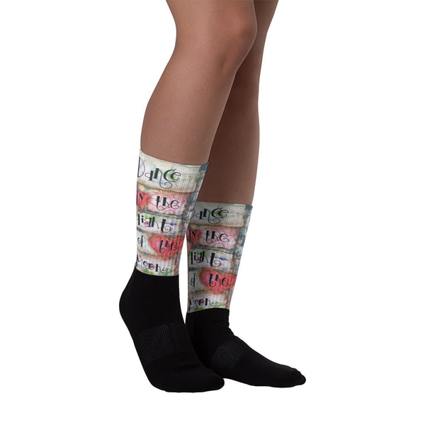 Dance by the light of the Moon - Black foot socks