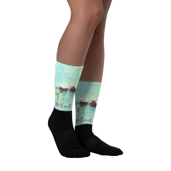 Oh So Sweet - Black foot socks