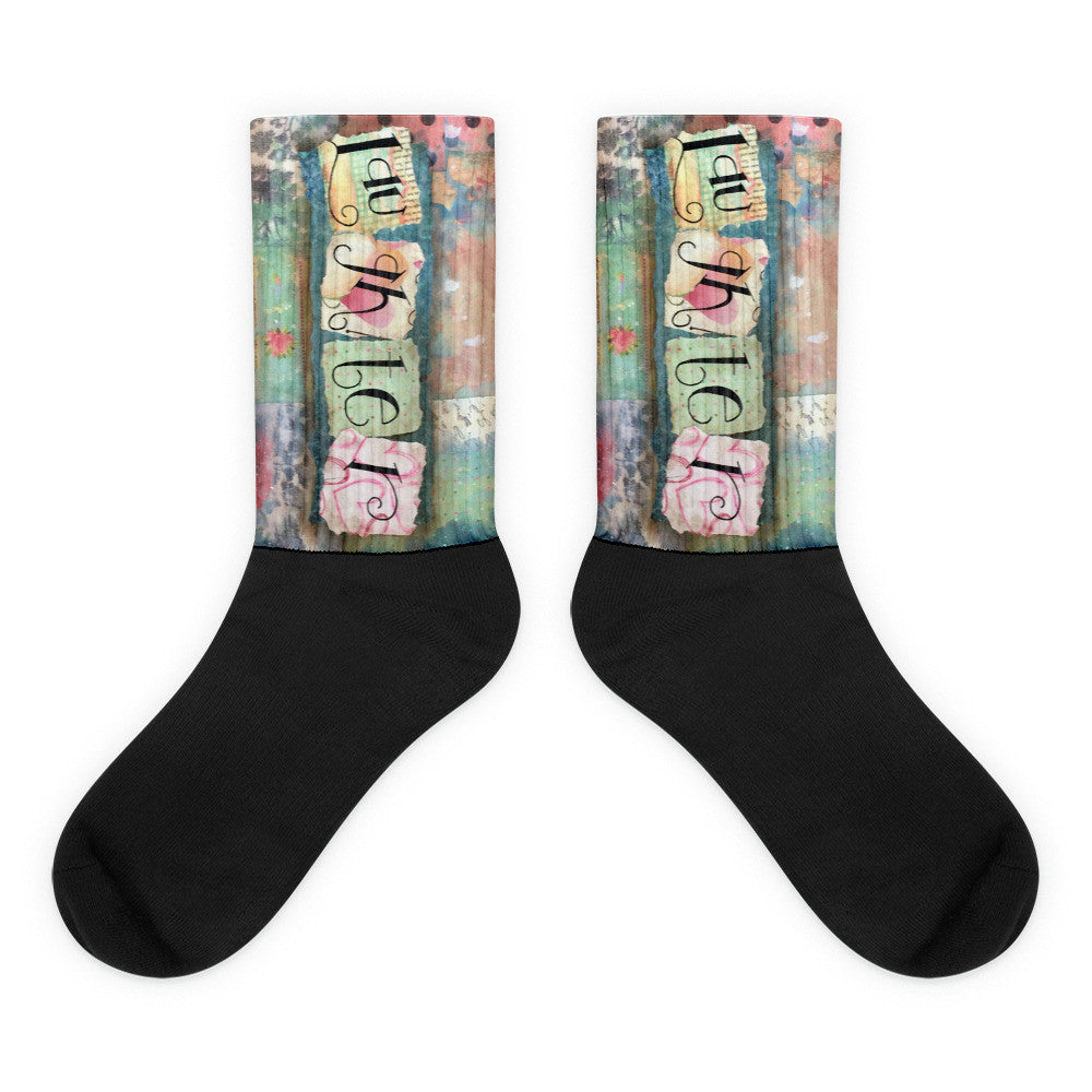 Laughter - Black foot socks