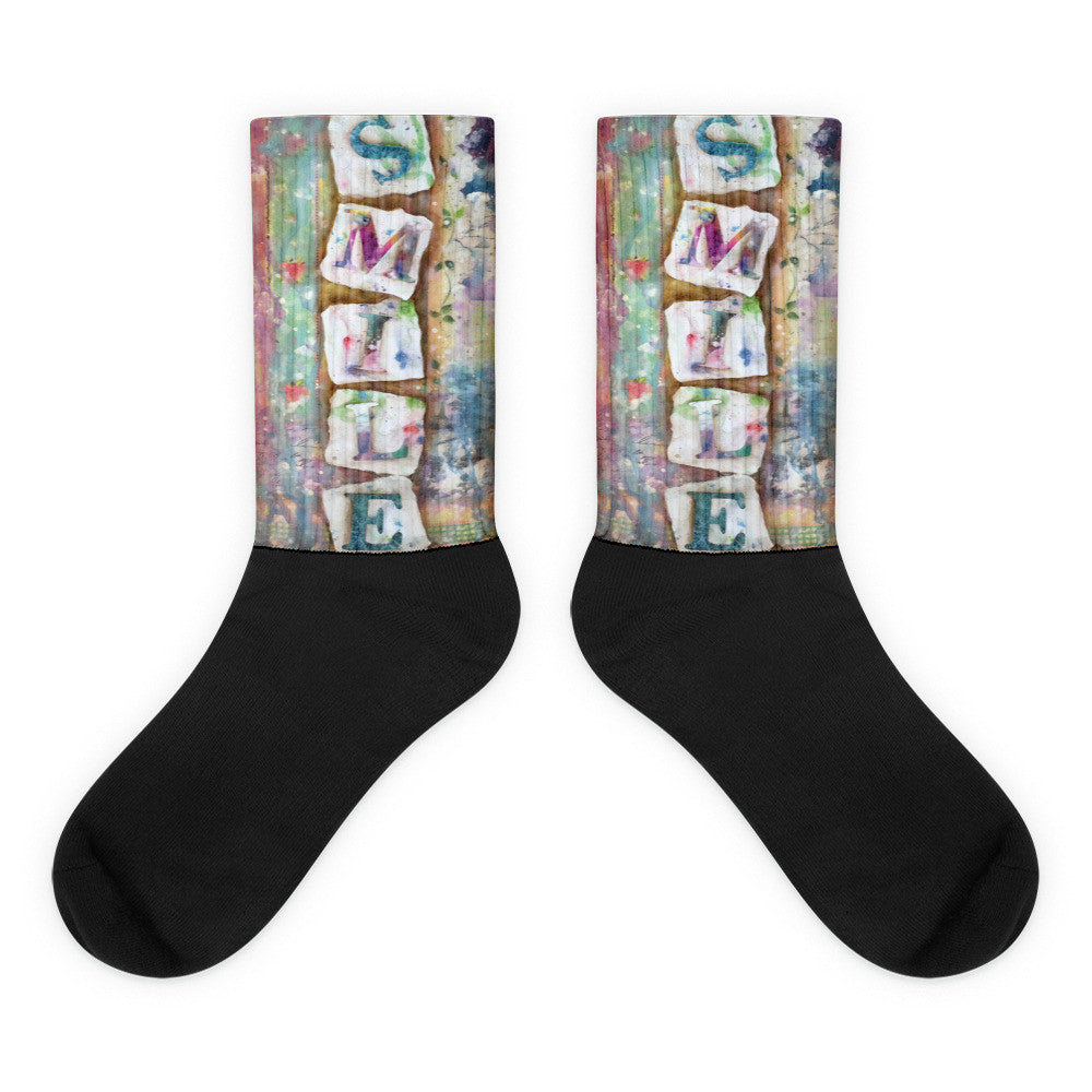 Smile - Black foot socks