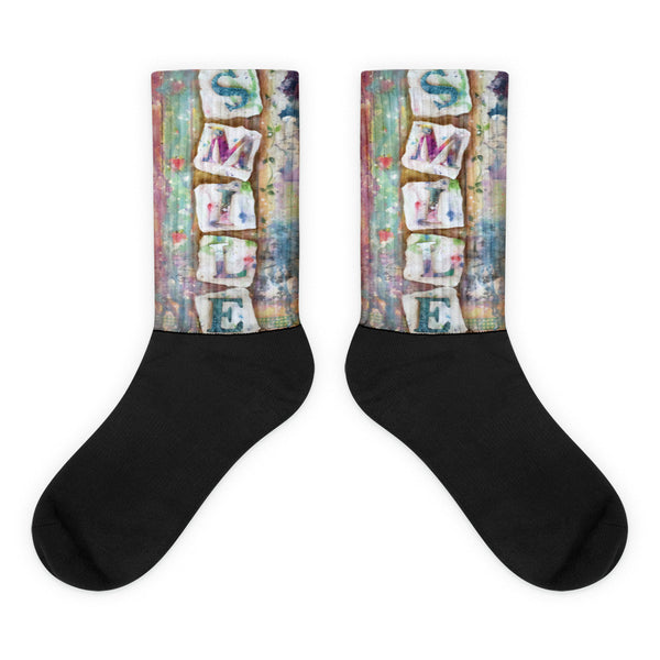 Smile - Black foot socks