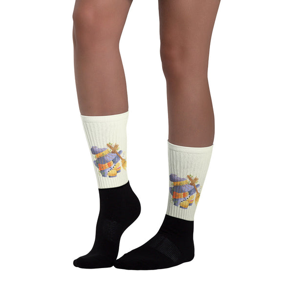 Halloween Sweeping - Black foot socks