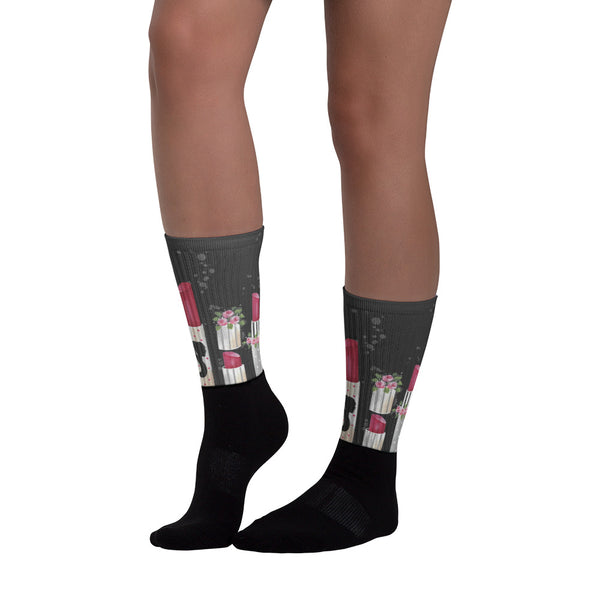 Black Lipstick Socks