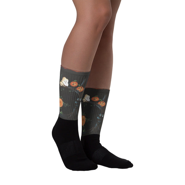 Running Pumpkin - Black foot socks