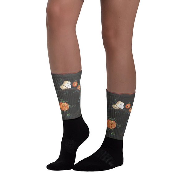 Running Pumpkin - Black foot socks
