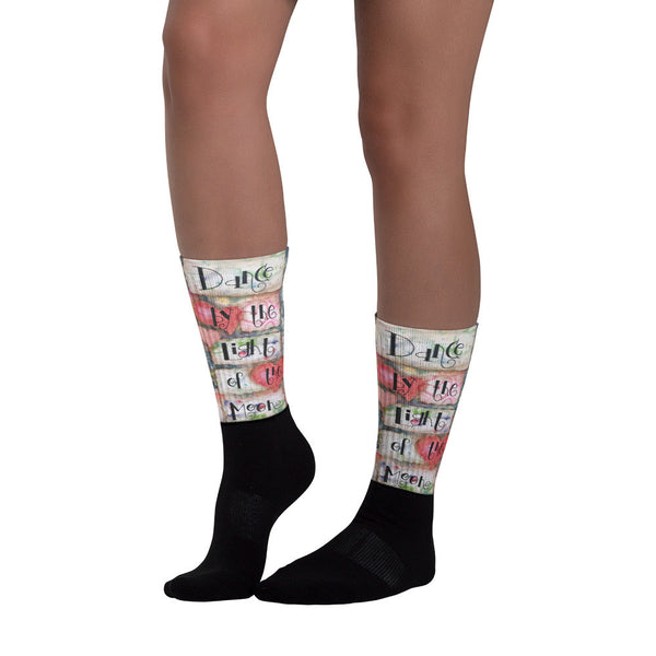 Dance by the light of the Moon - Black foot socks