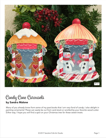 Candy Cane Carousel Ornaments