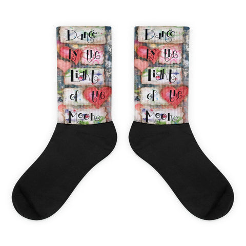 Dance by the light of the Moon - Black foot socks
