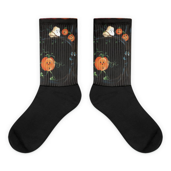Running Pumpkin - Black foot socks